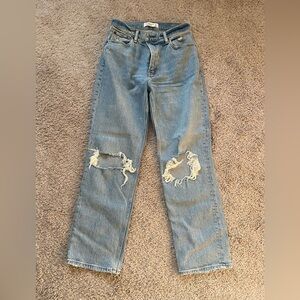 Abercrombie ultra high rise 90’s straight jean - 27 short